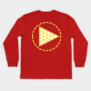 Punk Play Button Kids Long Sleeve T-Shirt